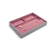 Biżuteria - akcesoria - Stackers Pudełko na biżuterię 4 komorowe classic Stackers szaro-różowe 73552 - miniaturka - grafika 1