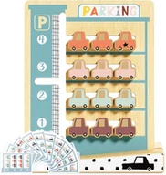 Zabawki zręcznościowe - Zabawka Edukacyjna Montessori Parking Drewniana - miniaturka - grafika 1
