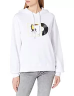 Bluzy damskie - Armani Exchange Damska bluza z kapturem na deskorolkę - miniaturka - grafika 1