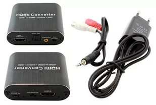 SPLITTER AUDIO HDMI Rozdzielenie Sygnału Audio czarny AK330 - Transmitery FM - miniaturka - grafika 1
