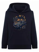 Bluzy dla chłopców - Chłopięca bluza z kapturem Auto muscle car granatowa Tup Tup - miniaturka - grafika 1