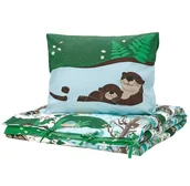 Pościel dla dzieci - Ikea Skogsduva komplet pościeli Pościel Dziecięca 150x200 Las/wydra - miniaturka - grafika 1