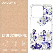 Etui i futerały do telefonów - Przezroczyste mocne etui kwiaty Commy iPhone 15 Pro Case plecki - miniaturka - grafika 1