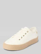 Espadryle damskie - Sneakersy niskie z płótna - miniaturka - grafika 1