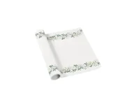 Obrusy i serwetki - PAW Bieżnik z Airlaid Biały w kwiatki 40cm x 5m - miniaturka - grafika 1