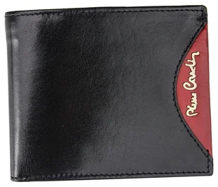 Pierre Cardin, Portfel skórzany męski, Tilak29 8824, czarny, ochrona RFID, mały - Portfele - miniaturka - grafika 1