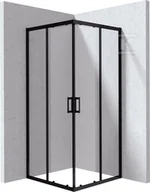 Kabiny prysznicowe - Kabina Onnline New kwadratowa, profil nero, szkło transparentne 80x195cm - miniaturka - grafika 1