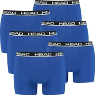 Majtki męskie - Bokserki męskie HEAD, 6-pak - Basic, bawełna stretch, jednokolorowe niebieski/czarny S - miniaturka - grafika 1