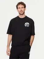Koszulki męskie - KARL LAGERFELD T-Shirt 755099 542270 Czarny Regular Fit - miniaturka - grafika 1