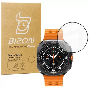 Szkło hybrydowe Bizon Glass Watch Edge Hybrid dla Galaxy Watch Ultra 47 mm, czarne - Akcesoria do smartwatchy - miniaturka - grafika 1