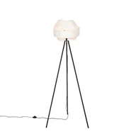 Lampy stojące - QAZQA Nowoczesna lampa podłogowa biała - Cloth - miniaturka - grafika 1