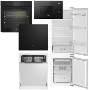 Zestaw AGD do zabudowy Beko Lodówka BCSA285K4SN + Zmywarka DIN35321 + Piekarnik BBIR17300BCS + Płyta HII 64402 MTX + Kuchenka mikrofalowa BMGB 20212 B - Zestawy AGD - miniaturka - grafika 1
