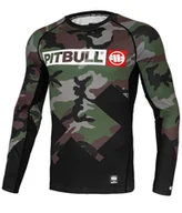 Kimona, stroje i obuwie - Longsleeve Rashguard PIT BULL CROSS CAMO woodland camo-XL - miniaturka - grafika 1