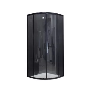 Mexen Rio kabina prysznicowa półokrągła 90 x 90 cm, transparent, czarna - 863-090-090-70-00 - Kabiny prysznicowe - miniaturka - grafika 1