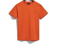 Koszulki męskie - GANT Męski t-shirt Slim Pique SS Apricot Orange, Apricot Orange, XL - miniaturka - grafika 1