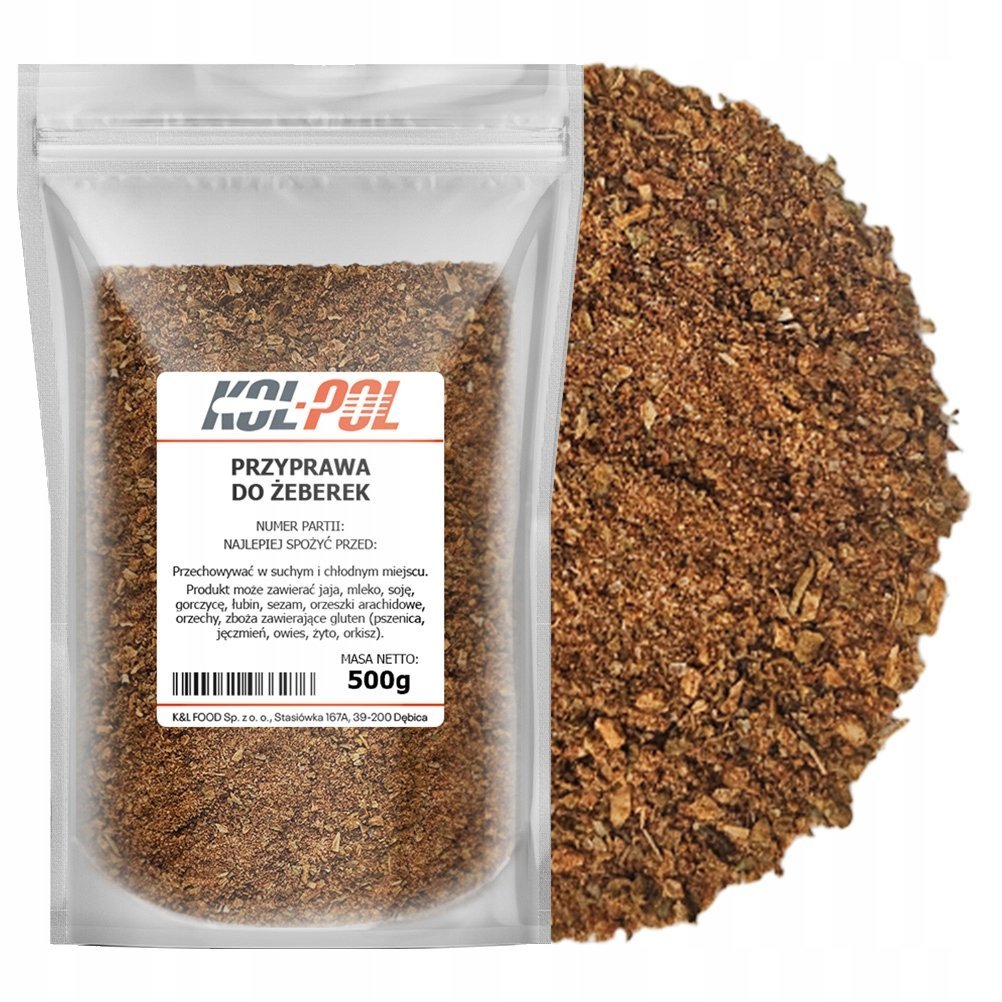 PRZYPRAWA DO ŻEBEREK 500g Aromatyczna mieszanka ziół do grilla Kol-Pol