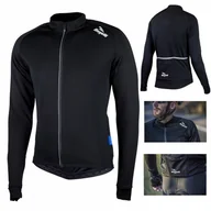 Bluzy na rower - Rogelli, Bluza męska, CALUSO 2.0, czarny, rozmiar 2XL - miniaturka - grafika 1