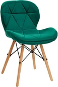 Krzesła - 4rico krzesło skandynawskie qs-186 aksamit zielone - miniaturka - grafika 1