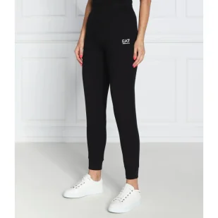 EA7 Spodnie dresowe | Regular Fit - Dresy damskie - miniaturka - grafika 1