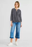 Bluzki damskie - Street One Damska bluzka tunika, Deep Blue, 44 - miniaturka - grafika 1