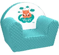 Krzesła obrotowe dla dzieci - Dziecięcy Fotelik Z Minky New Baby Lisek Miętowy - miniaturka - grafika 1