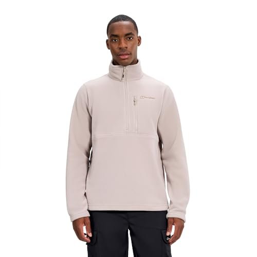 Berghaus Męska kurtka polarowa Prism Polartec z zamkiem do połowy, kolor taupe, rozmiar 3XL