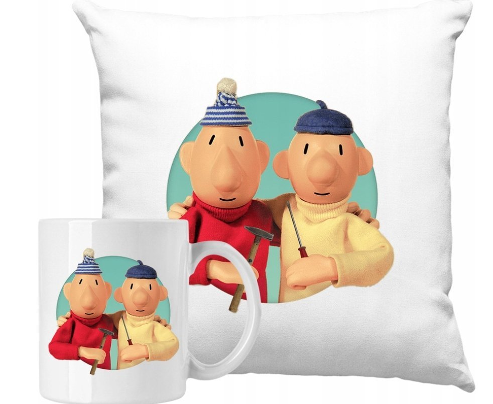 ZESTAW PODUSZKA + KUBEK Pat i Mat Sąsiedzi + IMIĘ