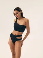 Stroje kąpielowe - Dół od bikini z wysokim stanem Firenze Esotiq czarny XL - miniaturka - grafika 1