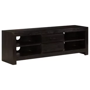 vidaXL Szafka pod TV, drewno akacjowe, 120 x 30 x 40 cm, ciemnobrązowa vidaXL - Szafki RTV - miniaturka - grafika 1