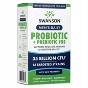 Układ pokarmowy - Swanson Men's Daily Probiotic + Prebiotic FOS, 60 kapsułek - miniaturka - grafika 1