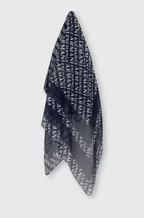 Armani Exchange szal damski kolor granatowy wzorzysty - Apaszki i szaliki damskie - miniaturka - grafika 1