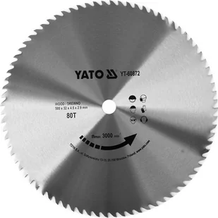 Tarcza Do Drewna Bez Widii 500X80Tx32Mm Yato Yt-60872 - Tarcze do pił - miniaturka - grafika 1
