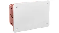 Rozdzielnie elektryczne - elettrocanali Puszka podtynkowa z pokrywą seria 350 152x100x70 czerwony-biały EC350C4 EC350C4 - miniaturka - grafika 1