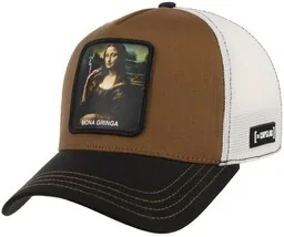 Czapka Trucker Mona Lisa by Capslab, brązowo-czarny, One Size - Czapki damskie - miniaturka - grafika 1