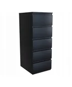 Komody - KOMODA MALWA W5 - CZERŃ W5 CZERŃ - miniaturka - grafika 1