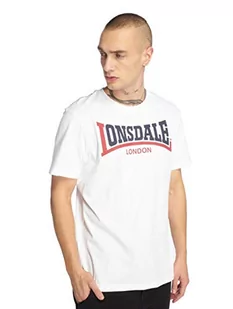 Lonsdale T-shirt męski Two Tone, biały, 3XL - Koszulki męskie - miniaturka - grafika 1