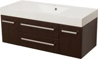 Szafki łazienkowe - Szafka łazienkowa wenge mat 120cm FOKUS z umywalką - miniaturka - grafika 1