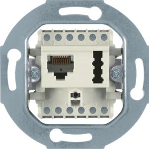 Mechanizmy gniazda przyłączeniowego UAE 8(6)/TAE 6 F+N, kremowy - Gniazdka elektryczne - miniaturka - grafika 1