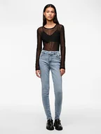 Spodnie damskie - Pieces Dżinsy "Dana" - Skinny fit - w kolorze błękitnym - miniaturka - grafika 1