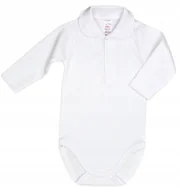 Body dla niemowląt - Body DR KOŁNIERZYK ZAOKRĄGLONY Eleganckie DLA DZIEWCZYNKI BIAŁE 86 KLEKLE - miniaturka - grafika 1