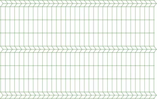 Panel ogrodzeniowy 3D zielony ocynkowany 150x250 cm, oczko 75x200 mm, średnica drutu 3.2 mm - Ogrodzenia - miniaturka - grafika 1