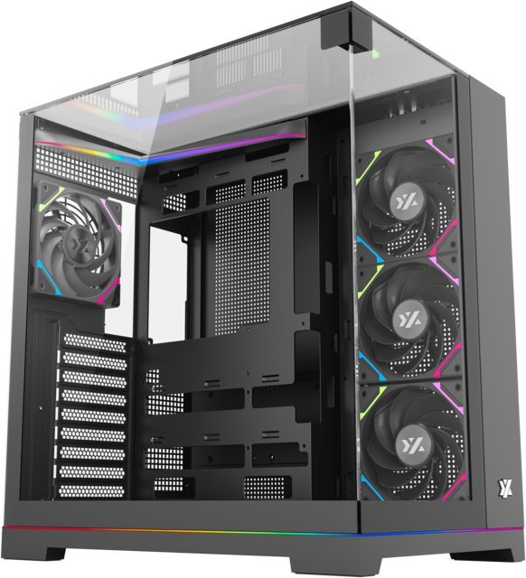 Obudowa XYZ PC GEAR Tesseract ARGB czarna X-CS-TESSERACT-B