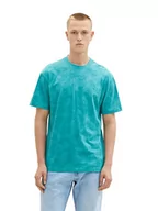 Koszulki męskie - TOM TAILOR Denim Koszulka męska 1036466, 32124-Green Soft Batik Print, XL, 32124 - Green Soft Batik Print, XL - miniaturka - grafika 1