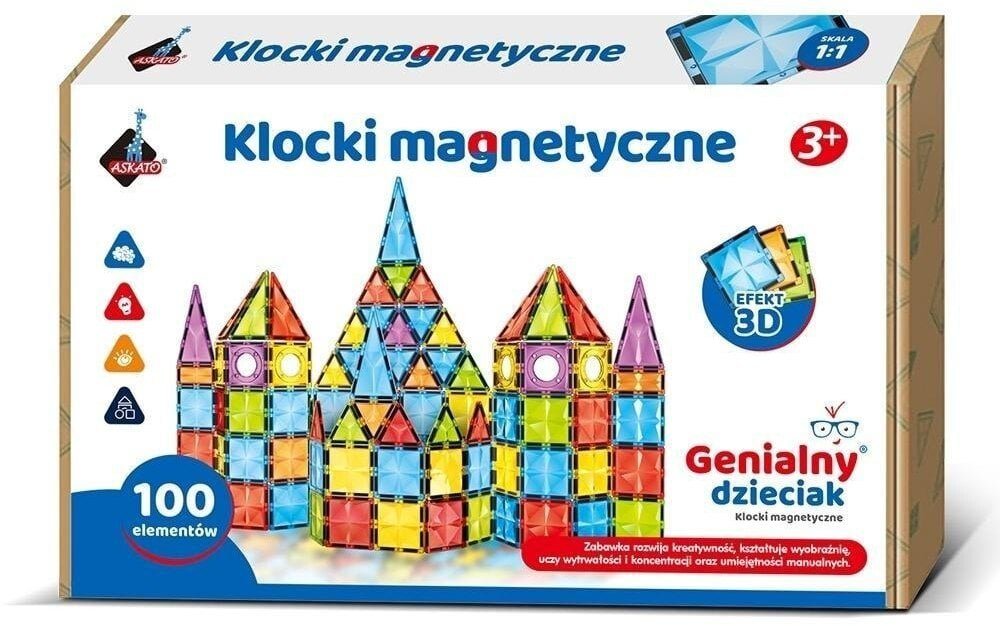 Klocki magnetyczne 100 elementów