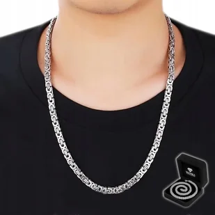 Męski Łańcuszek Srebrny Splot Królewski Wytrzymały Łańcuch Prezent + Gratis - Łańcuszki Męski Łańcuszek Srebrny Splot Królewski Wytrzymały Łańcuch Prezent + Gratis - Łańcuszki - miniaturka - grafika 1