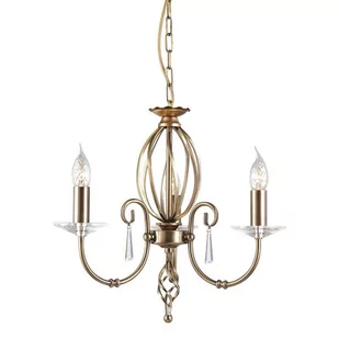 Elstead Lighting Aegean 3Lt Chandelier Aged Brass AG3 AGED BRASS Elstead lampa wisząca stylowa świecznikowa AG3 AGED BRASS ) - Lampy sufitowe - miniaturka - grafika 1
