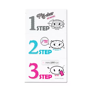 Holika Pig-nose Clear Black Head 3-step Kit No Water plastry oczyszczające na nos - Maseczki do twarzy - miniaturka - grafika 1