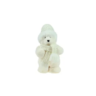 Miś pluszowy 30cm biały - Ozdoby bożonarodzeniowe - miniaturka - grafika 1
