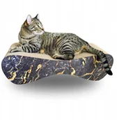 Drapaki dla kotów - Drapak kartonowy czarny marmur Mruu&Pruu Drapak Dla Kota Mimi - miniaturka - grafika 1