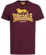 Koszulki męskie - T-shirt LONSDALE LOGO bordowy-M - miniaturka - grafika 1